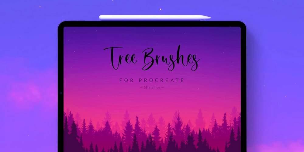 Tree Stamps for Procreate